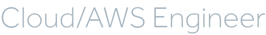 Cloud/AWS Engineer